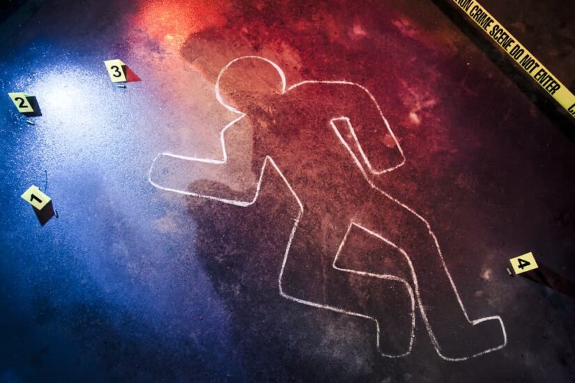 Photo of fresh crime scene